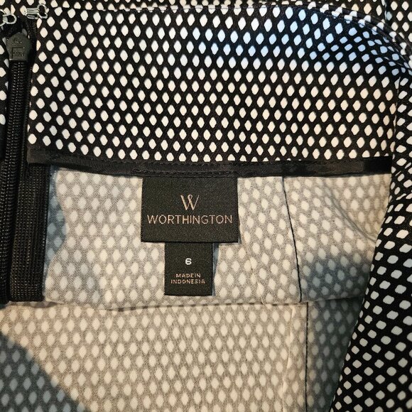 Worthington, black and white lattice, pencil skirt new with tags - Picture 5 of 9
